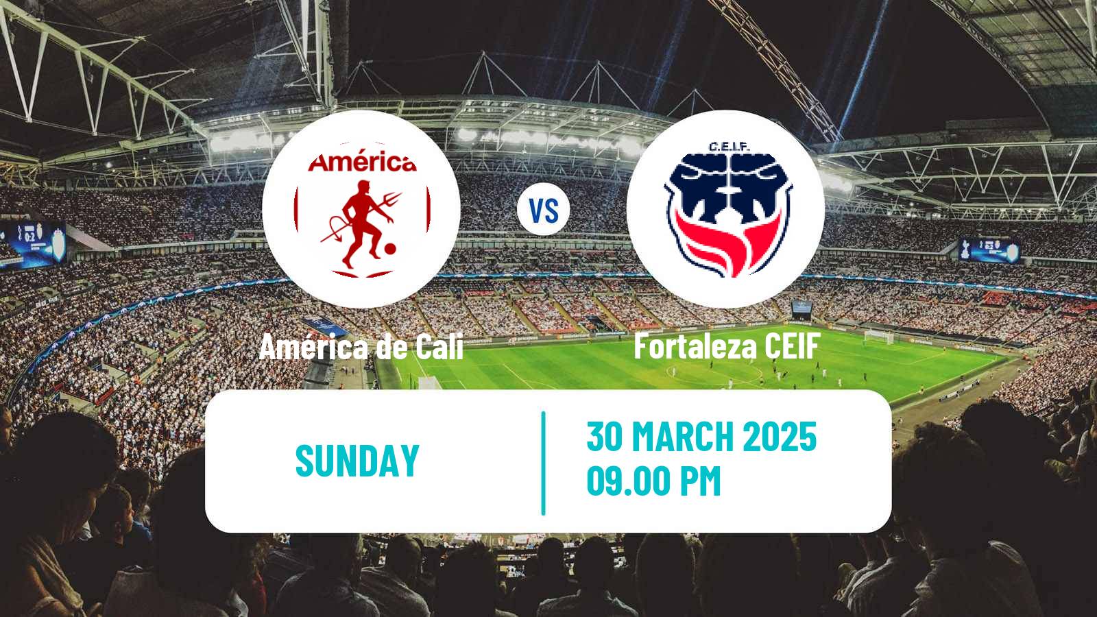 Soccer Colombian Primera A América de Cali - Fortaleza CEIF
