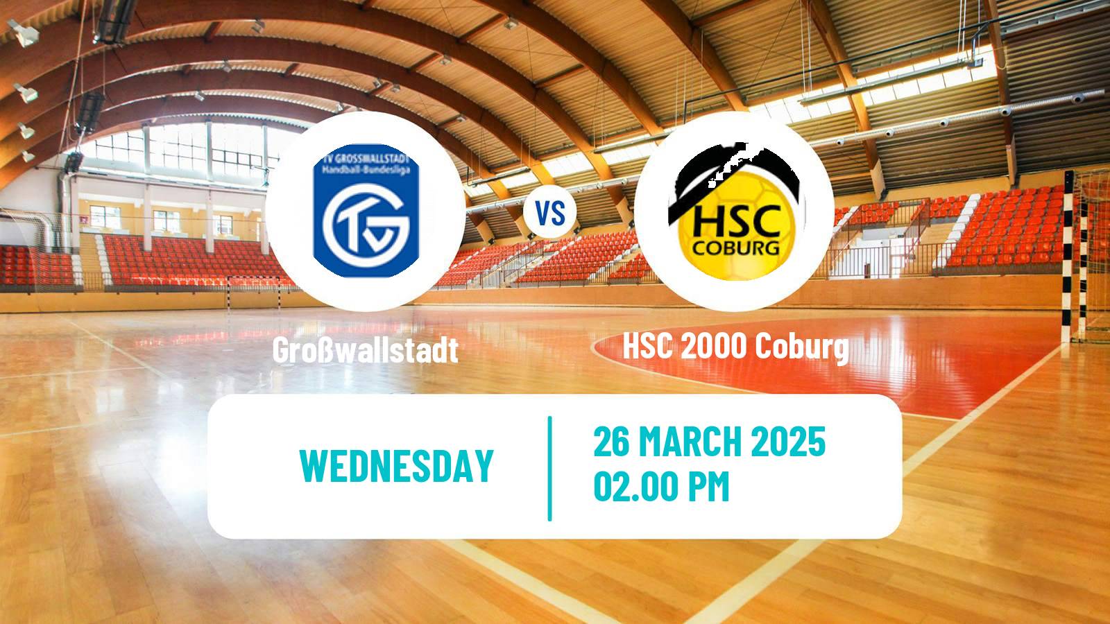 Handball German 2 Bundesliga Handball Großwallstadt - HSC 2000 Coburg