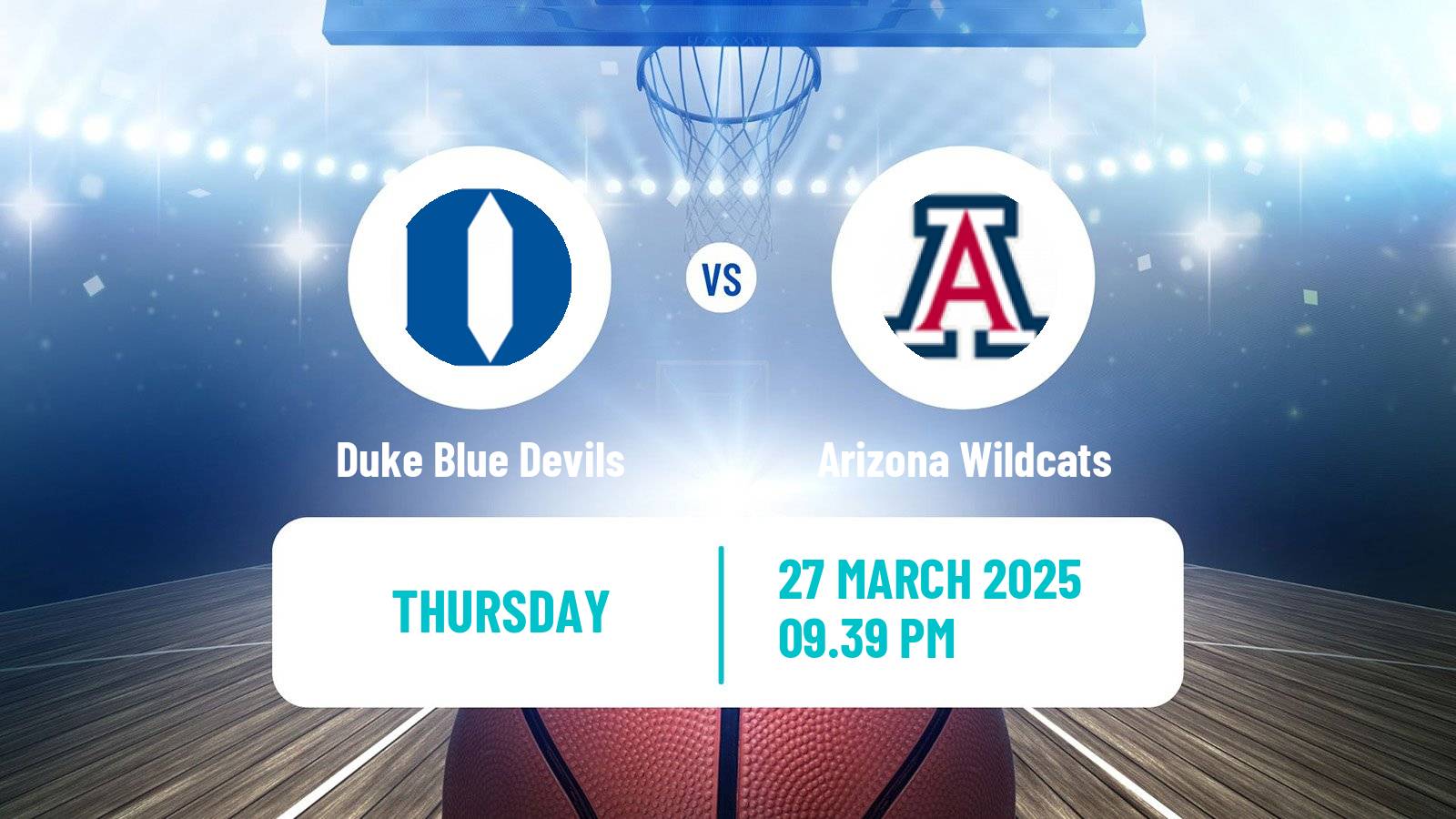 Basketball NCAA College Basketball Duke Blue Devils - Arizona Wildcats