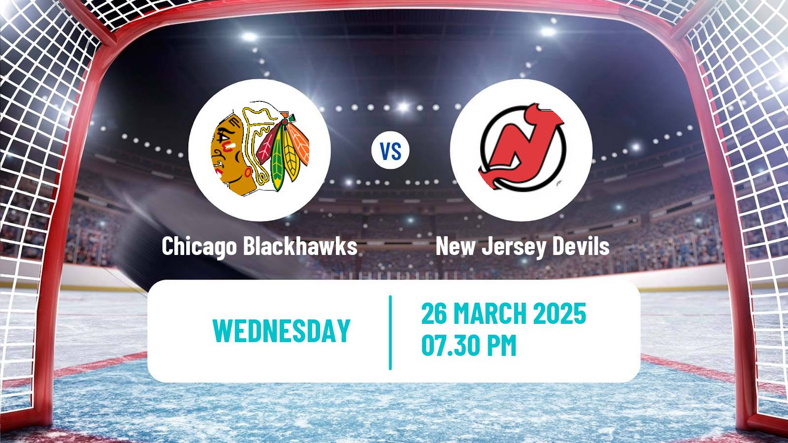 Hockey NHL Chicago Blackhawks - New Jersey Devils