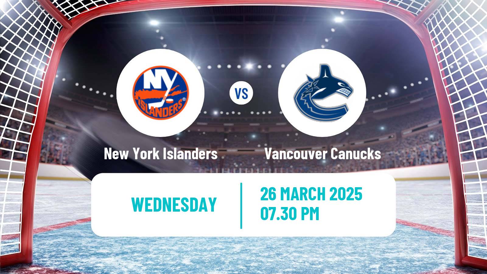 Hockey NHL New York Islanders - Vancouver Canucks