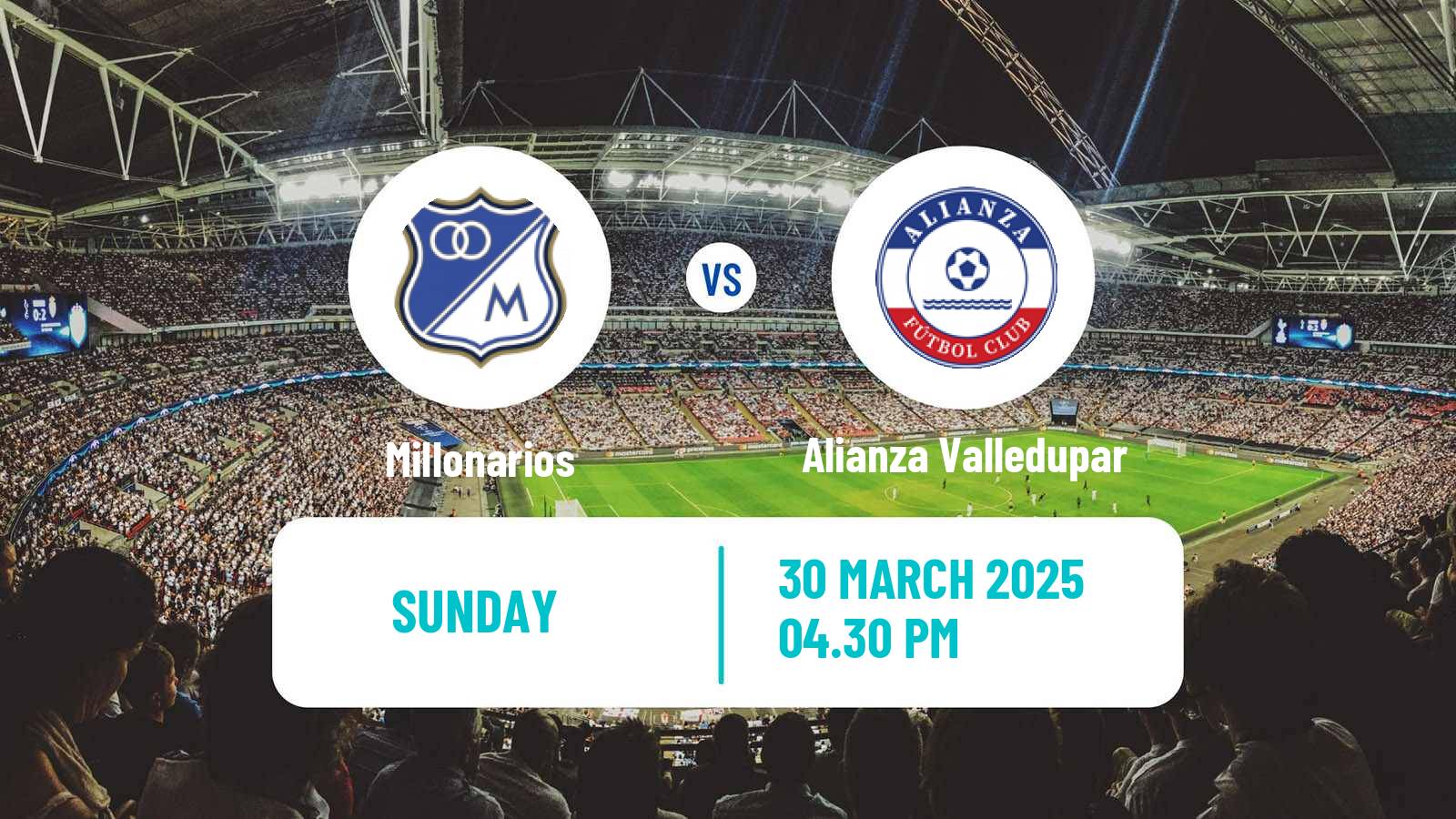 Soccer Colombian Primera A Millonarios - Alianza Valledupar