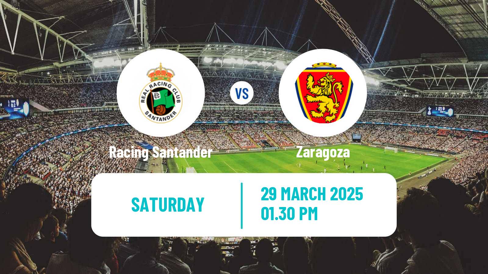 Soccer Spanish LaLiga2 Racing Santander - Zaragoza