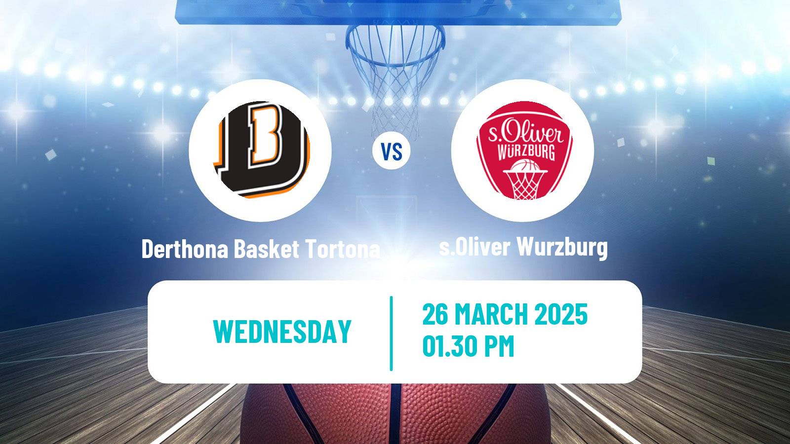 Basketball Champions League Basketball Derthona Basket Tortona - s.Oliver Wurzburg