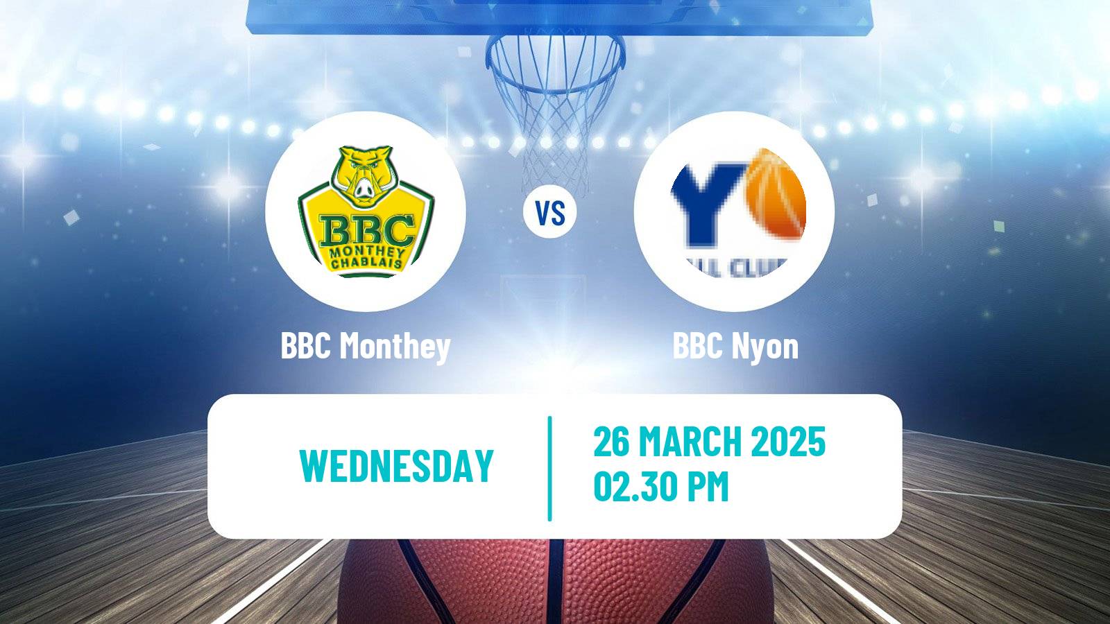 Basketball Swiss SB League Basketball Monthey - BBC Nyon