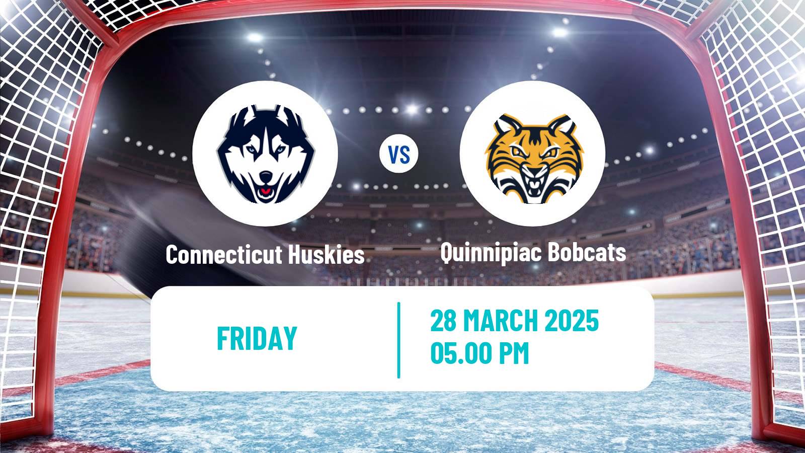 Hockey NCAA Hockey Connecticut Huskies - Quinnipiac Bobcats