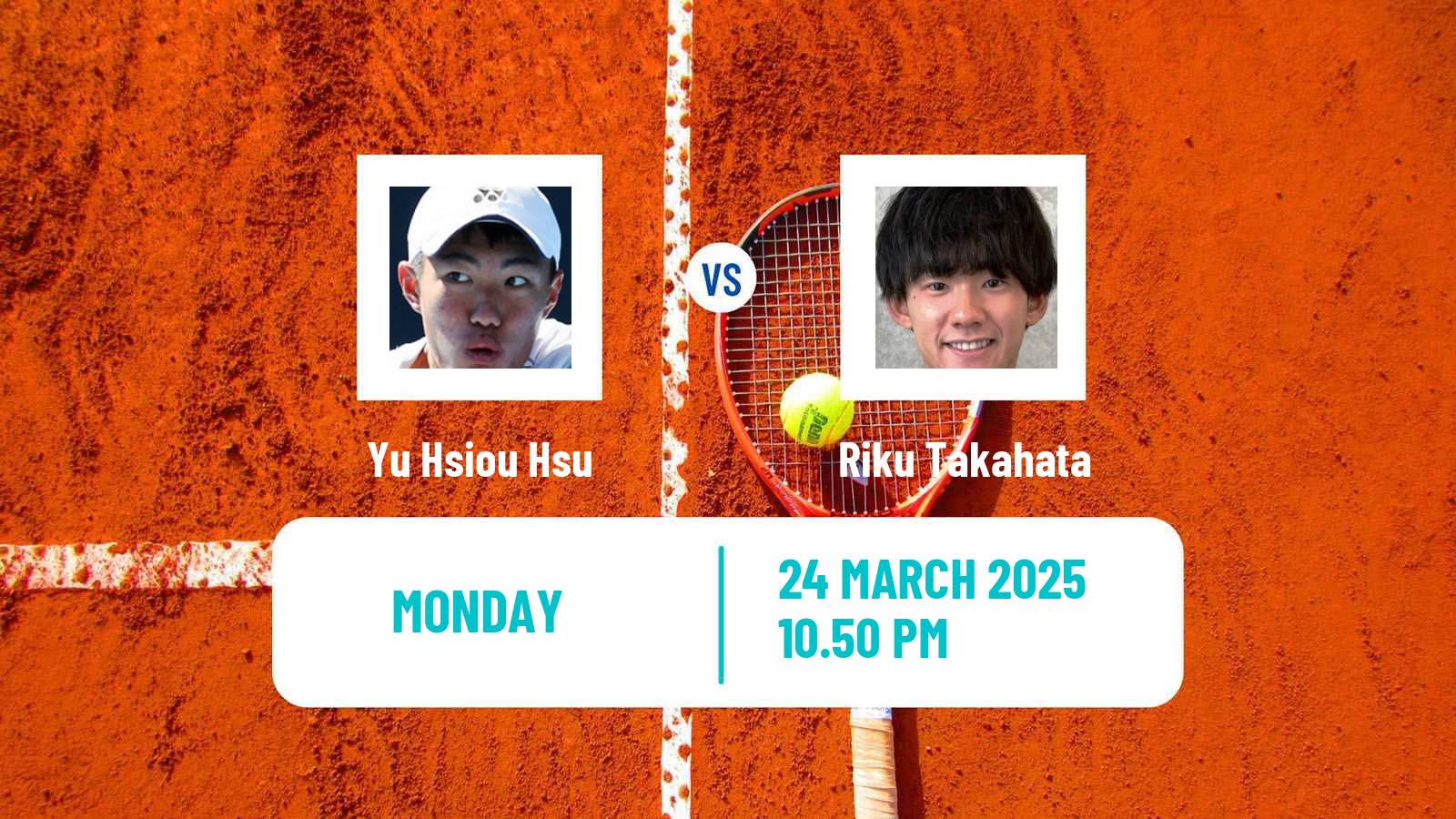 Tennis ITF M15 Tsukuba Men Yu Hsiou Hsu - Riku Takahata