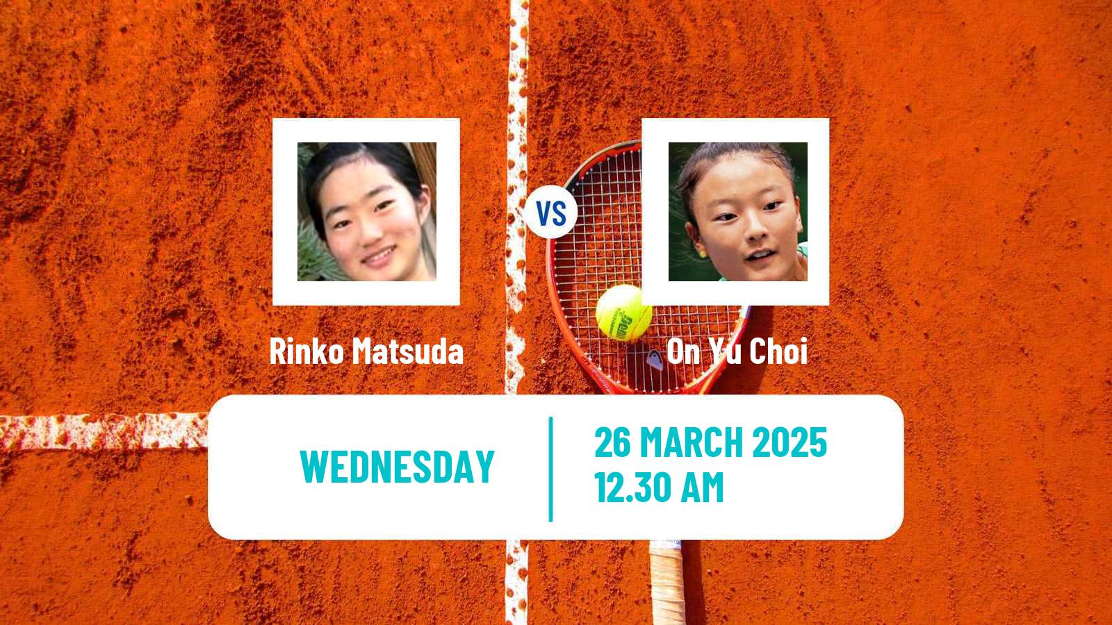 Tennis ITF W15 Nonthaburi 2 Women Rinko Matsuda - On Yu Choi