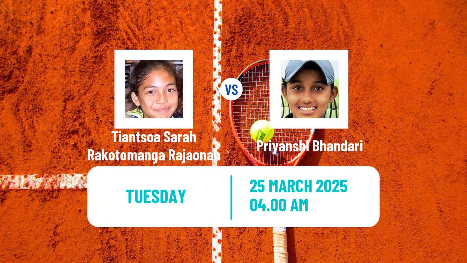 Tennis ITF W50 Bujumbura Women Tiantsoa Sarah Rakotomanga Rajaonah - Priyanshi Bhandari