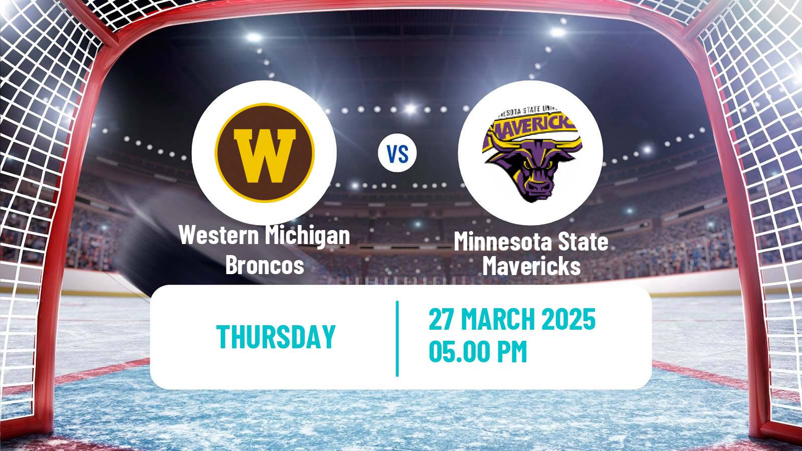 Hockey NCAA Hockey Western Michigan Broncos - Minnesota State Mavericks