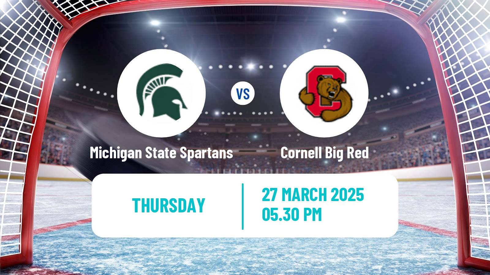 Hockey NCAA Hockey Michigan State Spartans - Cornell Big Red