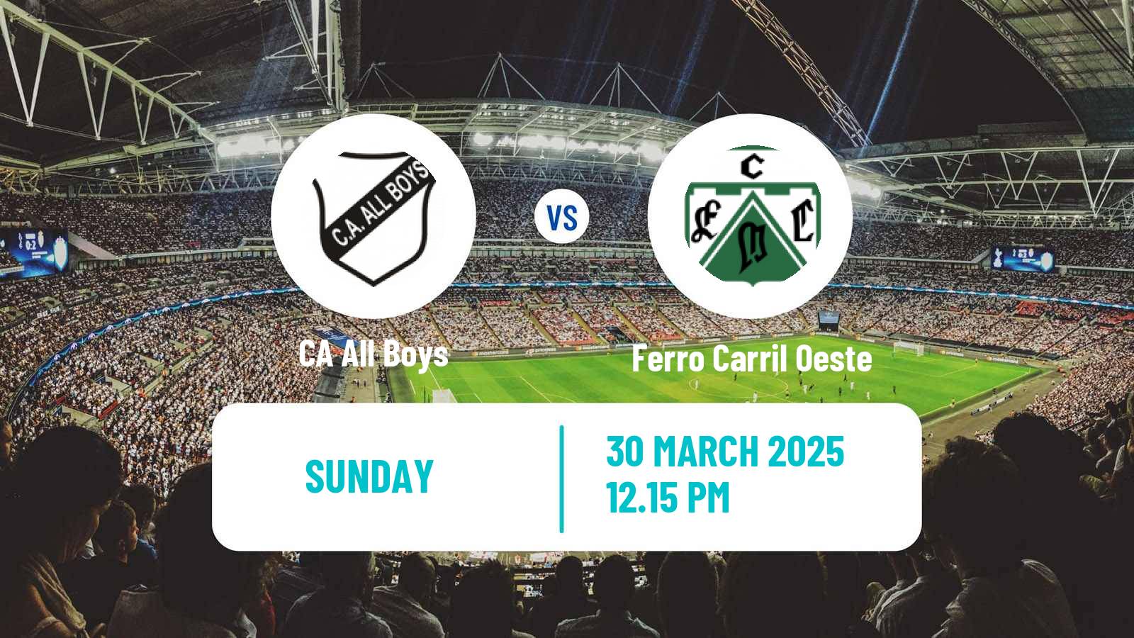 Soccer Argentinian Primera Nacional All Boys - Ferro Carril Oeste