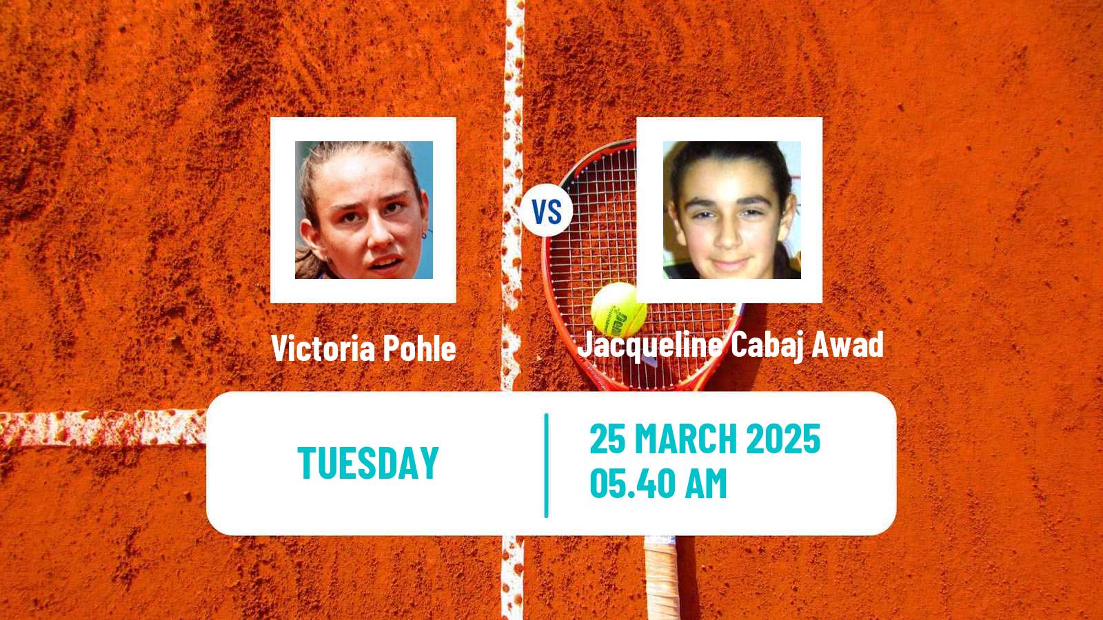 Tennis ITF W15 Monastir 12 Women 2025 Victoria Pohle - Jacqueline Cabaj Awad