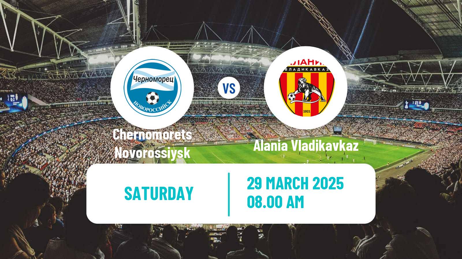 Soccer Russian FNL Chernomorets Novorossiysk - Alania Vladikavkaz