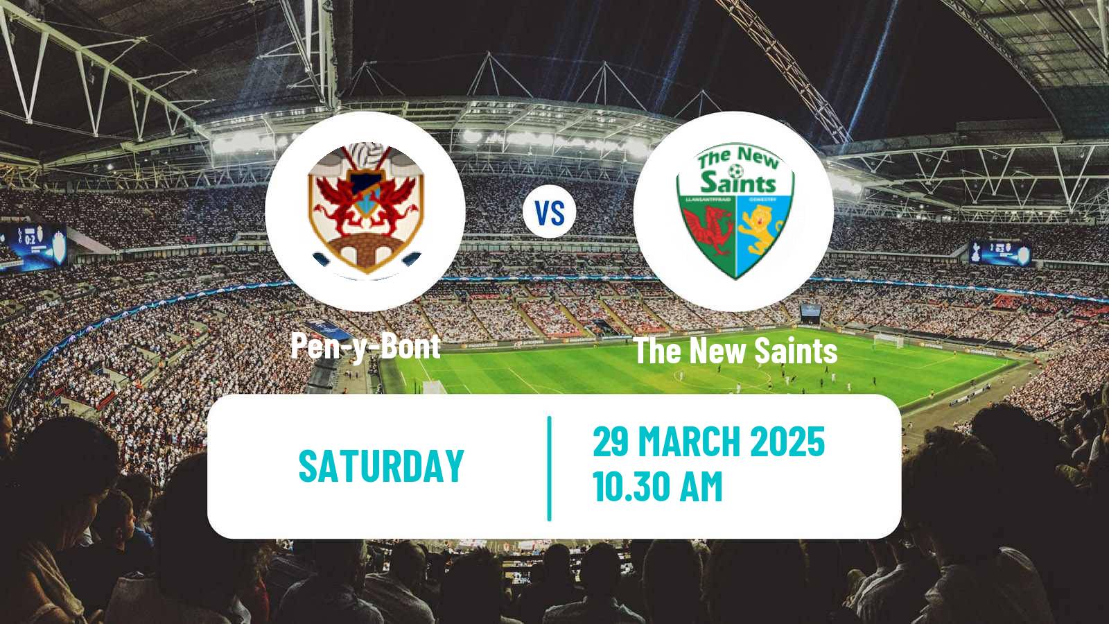 Soccer Welsh Cymru Premier Pen-y-Bont - The New Saints