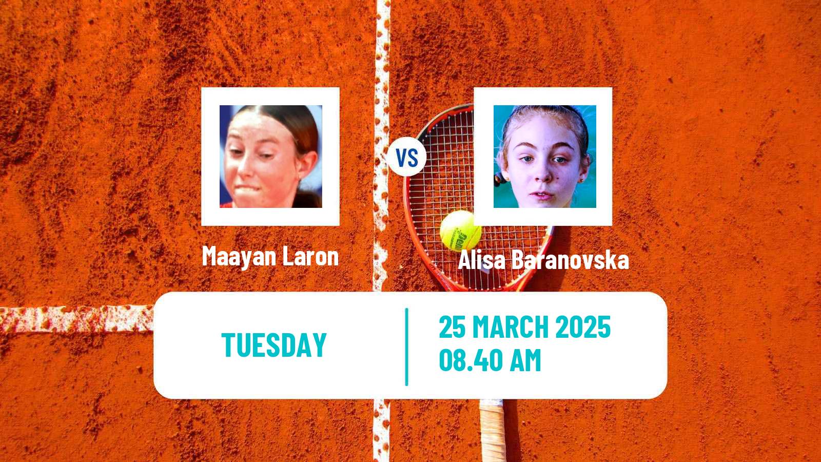 Tennis ITF W15 Heraklion 2 Women Maayan Laron - Alisa Baranovska