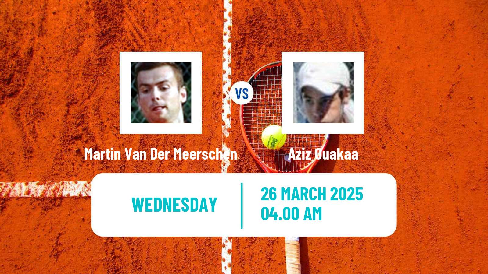 Tennis ITF M15 Monastir 12 Men Martin Van Der Meerschen - Aziz Ouakaa