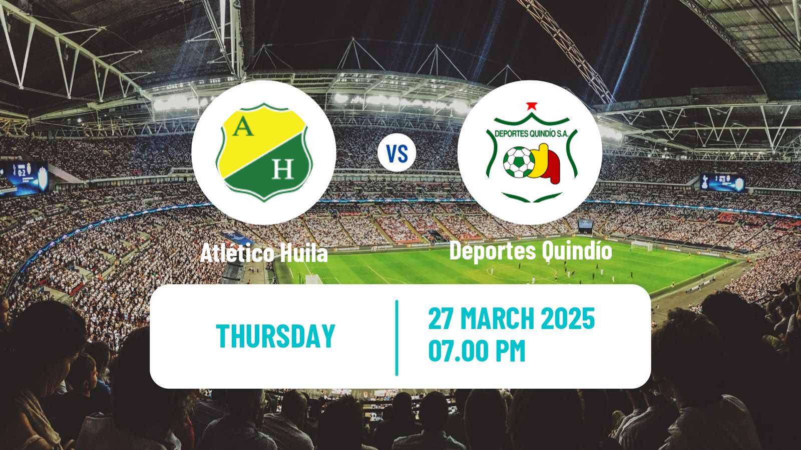 Soccer Colombian Primera B Atlético Huila - Deportes Quindío