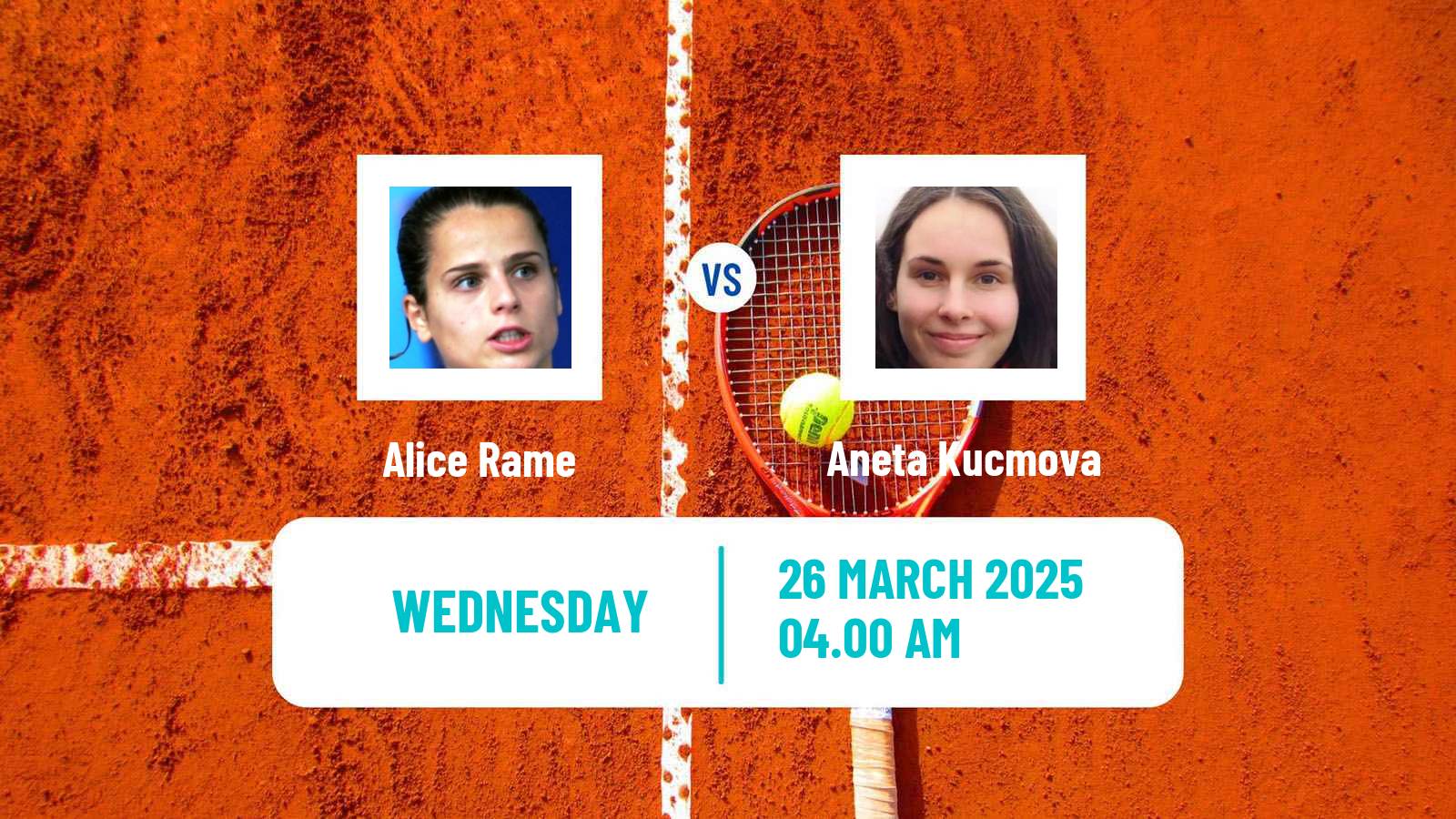 Tennis ITF W35 Terrassa Women Alice Rame - Aneta Kucmova