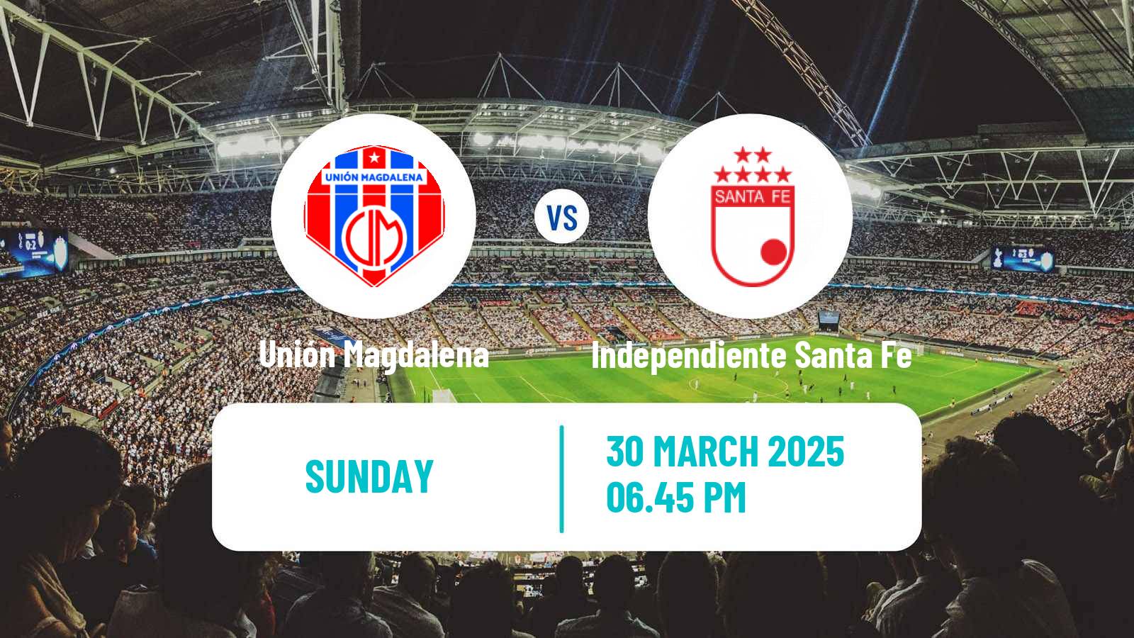 Soccer Colombian Primera A Unión Magdalena - Independiente Santa Fe