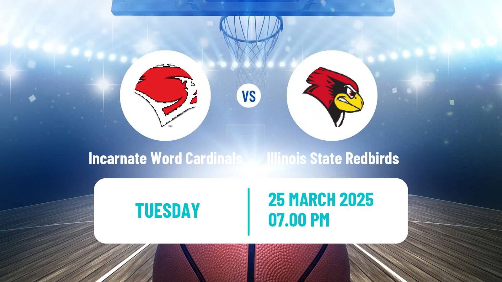 Basketball CBI Incarnate Word Cardinals - Illinois State Redbirds