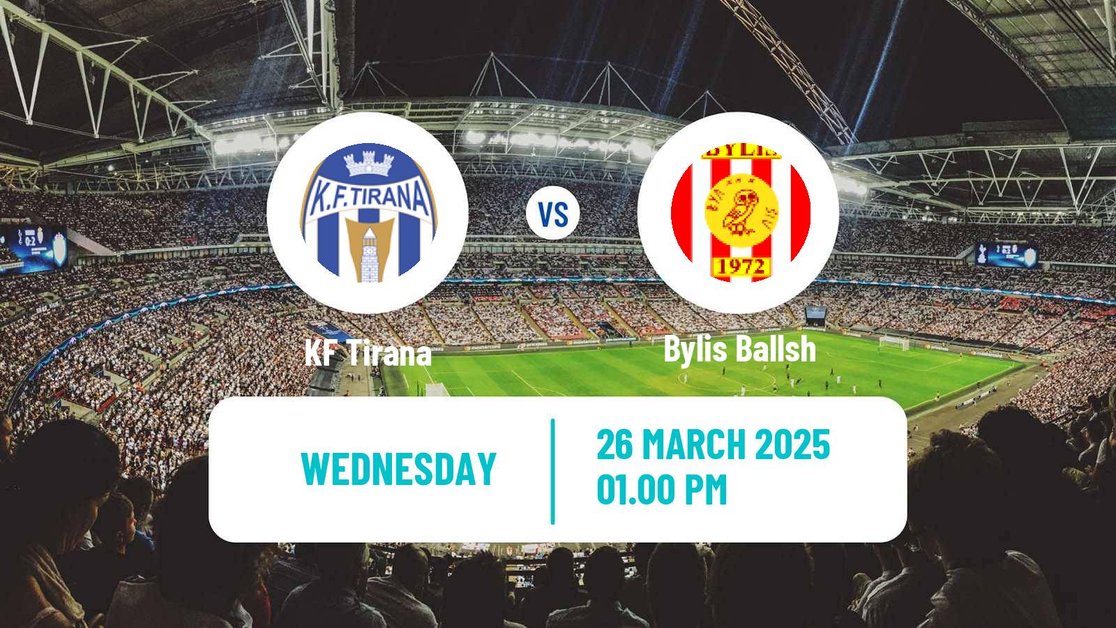 Soccer Albanian Super League Tirana - Bylis Ballsh