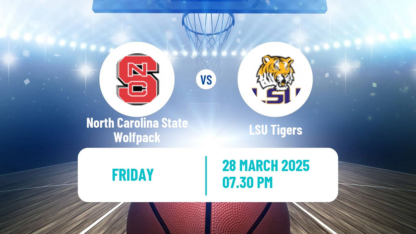 Basketball NCAA College Basketball Women North Carolina State Wolfpack - LSU Tigers
