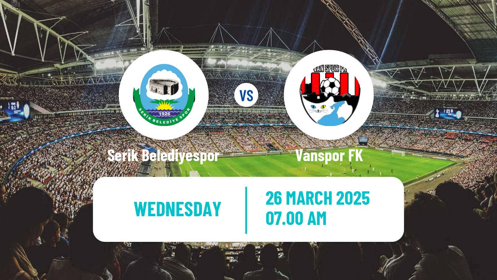 Soccer Turkish Second League Red Group Serik Belediyespor - Vanspor