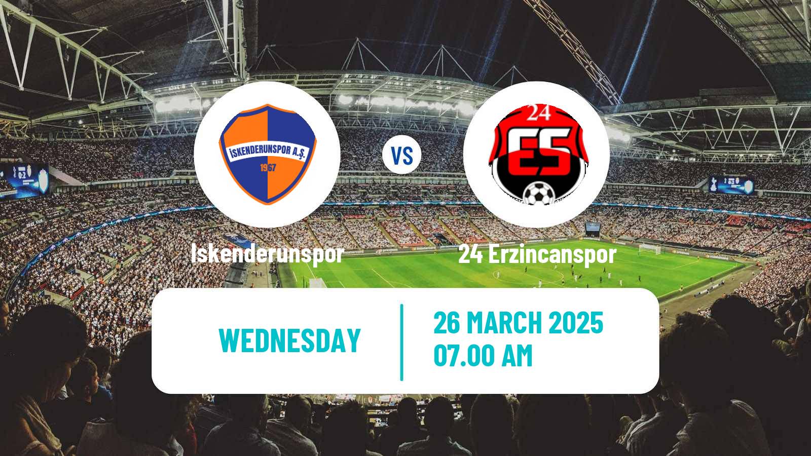Soccer Turkish Second League White Group Iskenderunspor - 24 Erzincanspor
