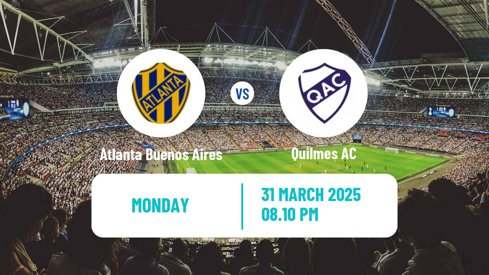 Soccer Argentinian Primera Nacional Atlanta Buenos Aires - Quilmes