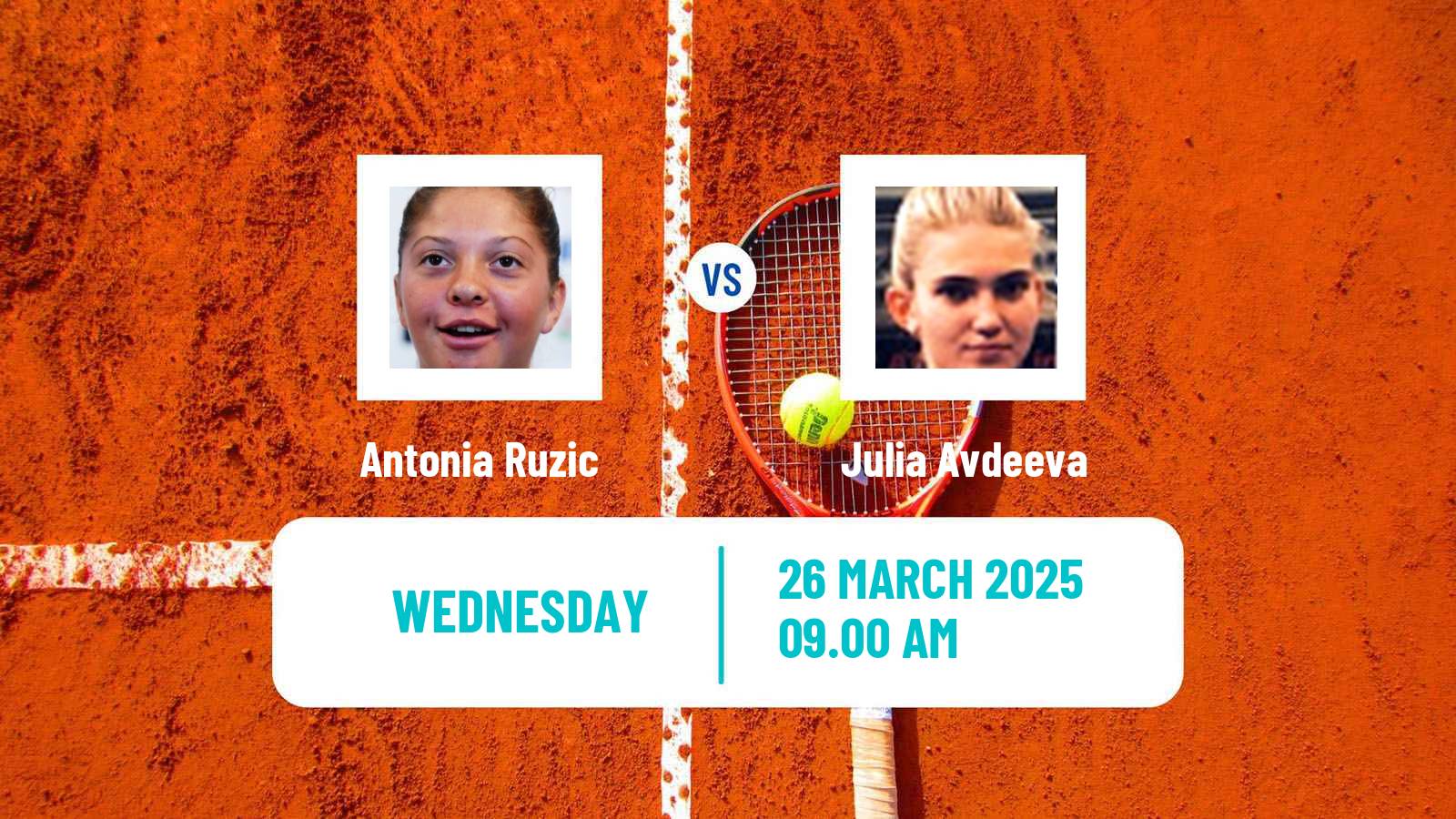 Tennis ITF W75 Murska Sobota Women 2025 Antonia Ruzic - Julia Avdeeva