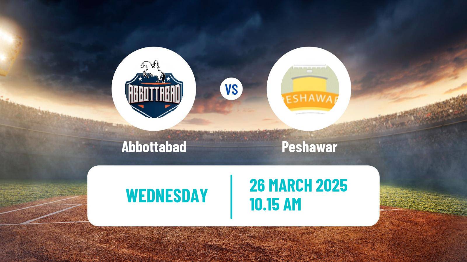 Cricket Pakistan T-20 Cup Abbottabad - Peshawar