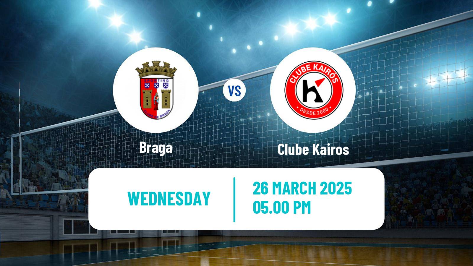 Volleyball Portuguese 1 Divisao Volleyball Women Braga - Clube Kairos