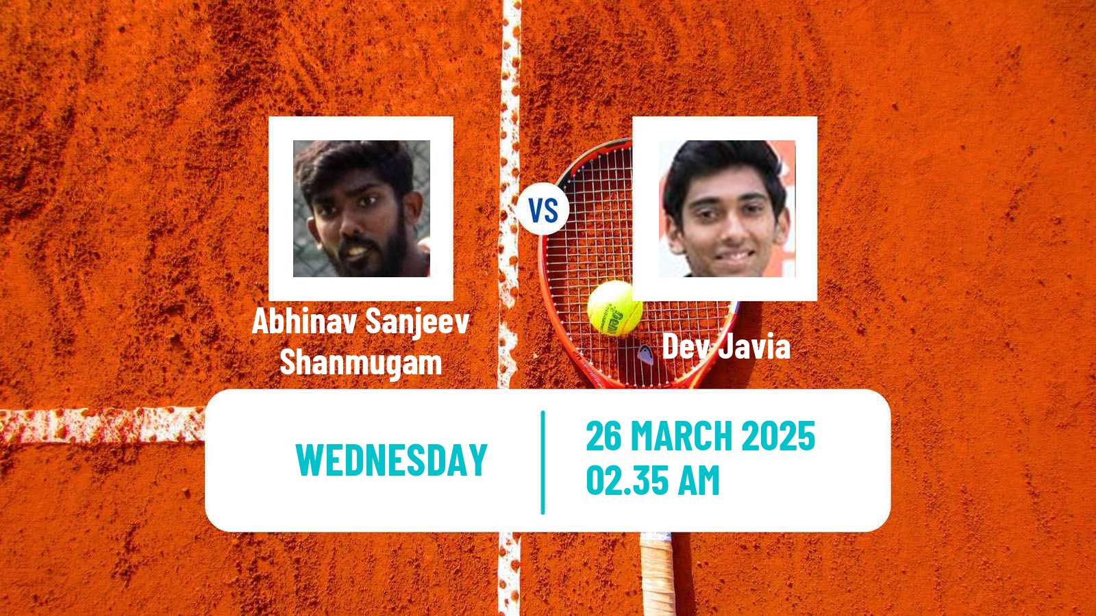 Tennis ITF M25 Ahmedabad Men Abhinav Sanjeev Shanmugam - Dev Javia