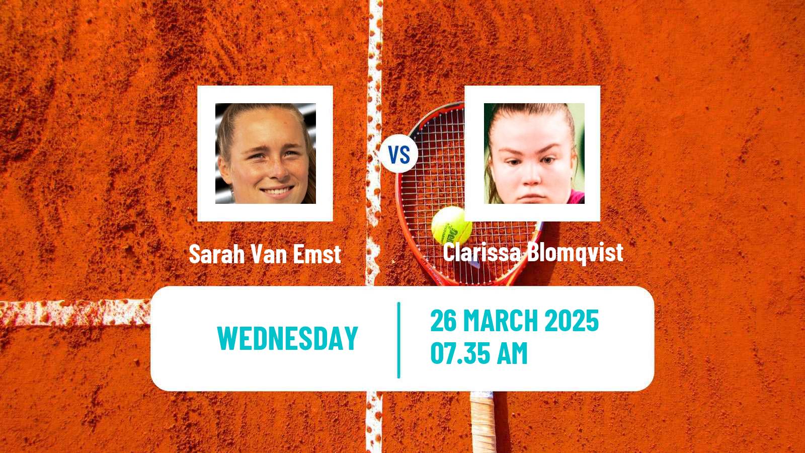 Tennis ITF W15 Monastir 12 Women Sarah Van Emst - Clarissa Blomqvist