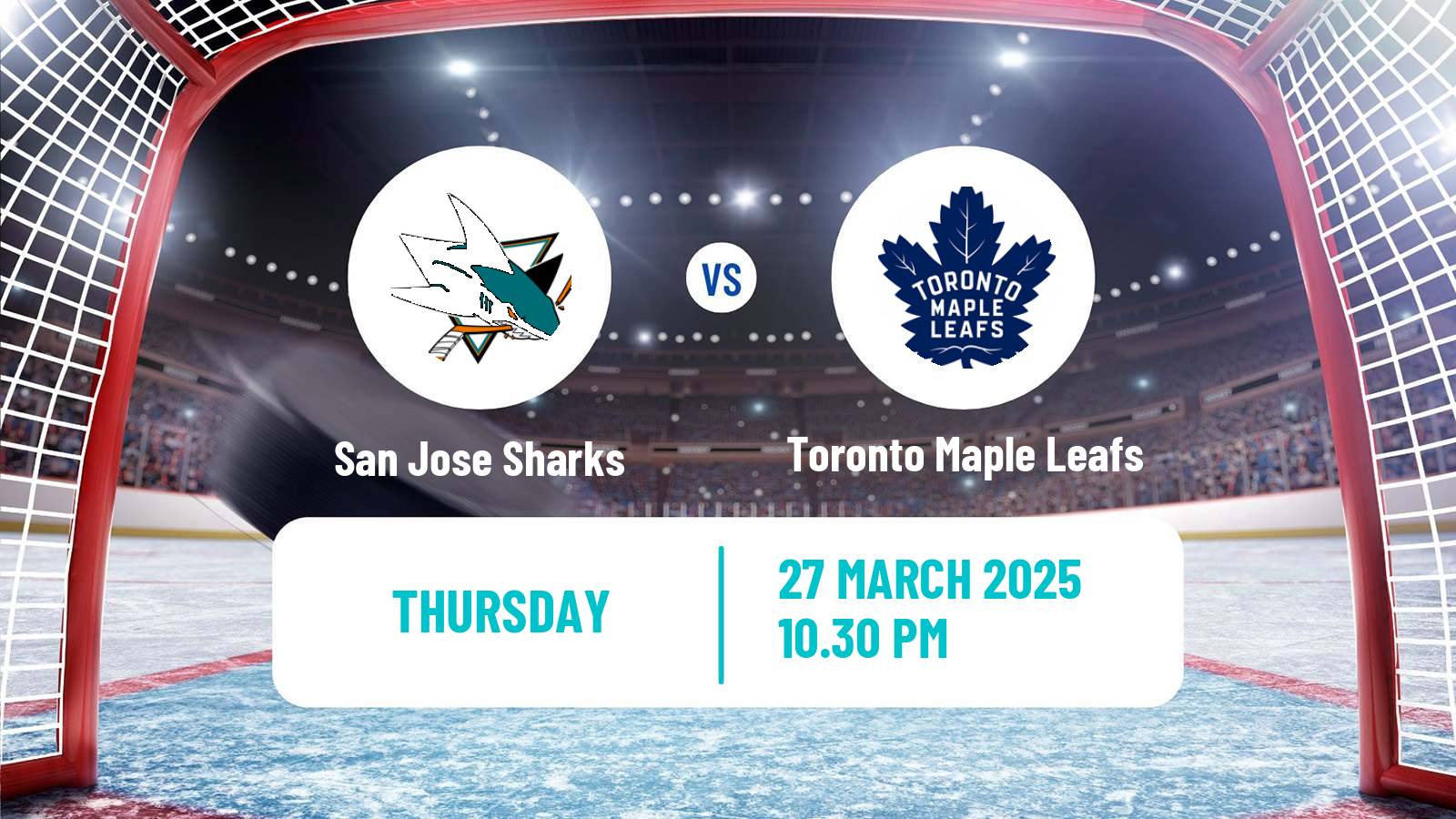 Hockey NHL San Jose Sharks - Toronto Maple Leafs