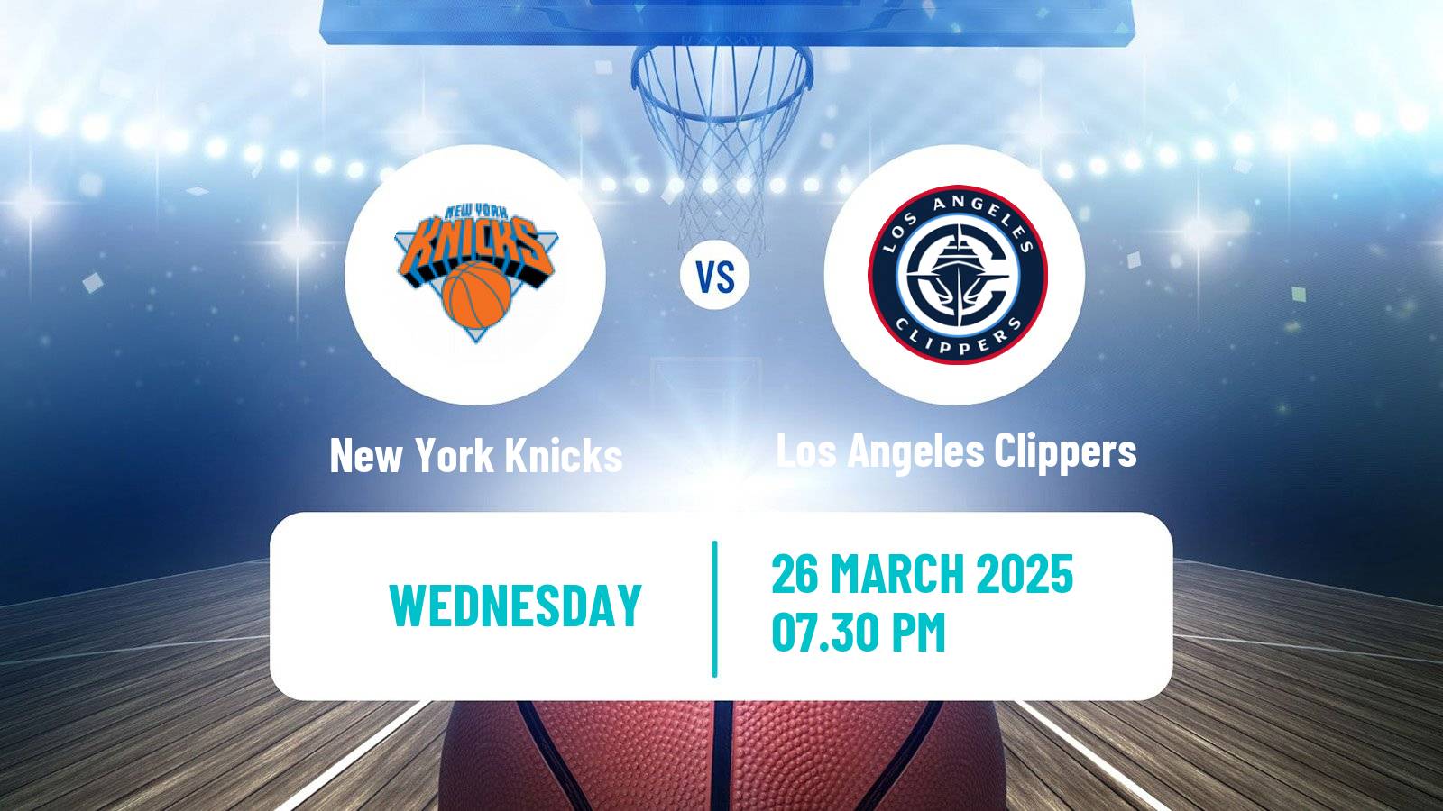 Basketball NBA New York Knicks - Los Angeles Clippers