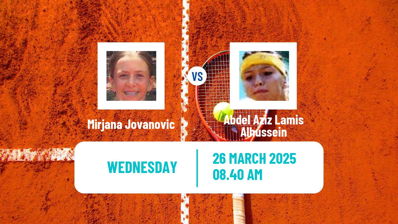 Tennis ITF W15 Sharm Elsheikh 9 Women Mirjana Jovanovic - Abdel Aziz Lamis Alhussein