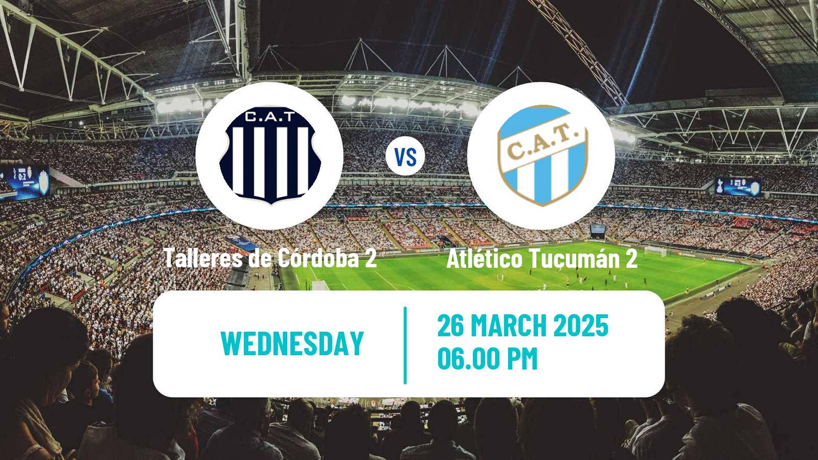Soccer Argentinian Reserve League Talleres de Córdoba 2 - Atlético Tucumán 2