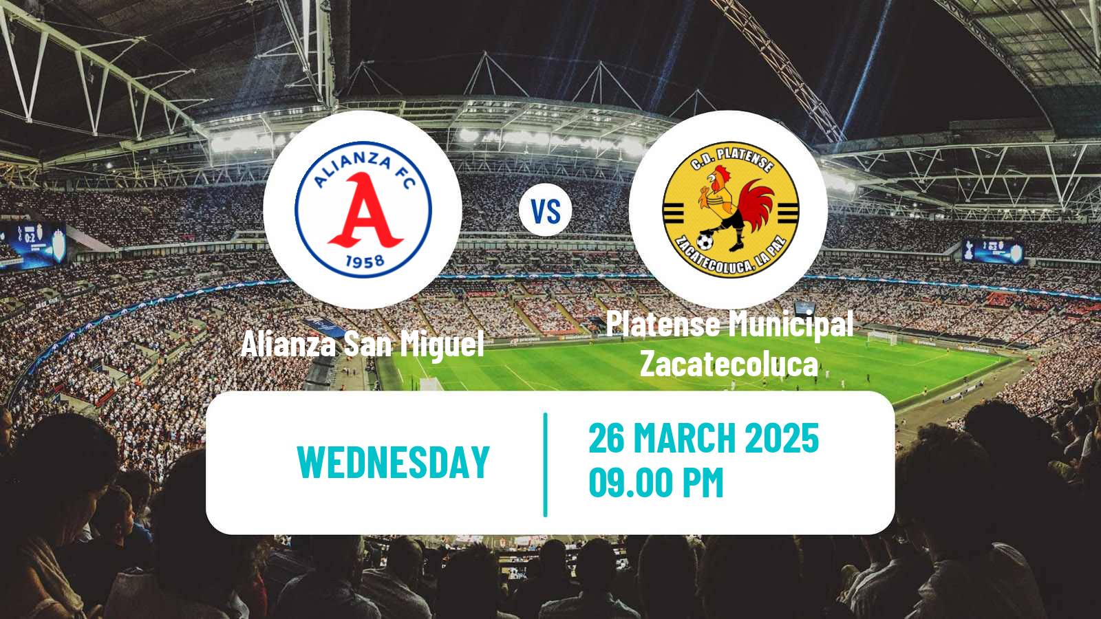 Soccer El Salvador Primera Division Alianza San Miguel - Platense Municipal Zacatecoluca