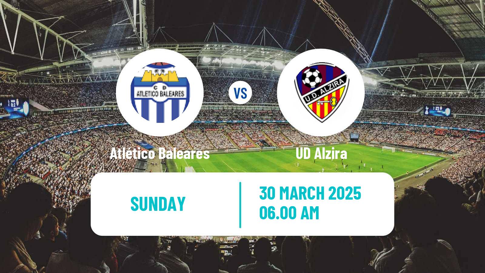 Soccer Spanish Segunda RFEF - Group 3 Atlético Baleares - Alzira