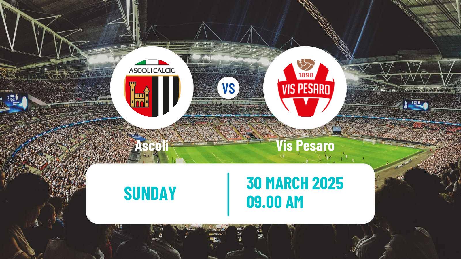 Soccer Italian Serie C Group B Ascoli - Vis Pesaro