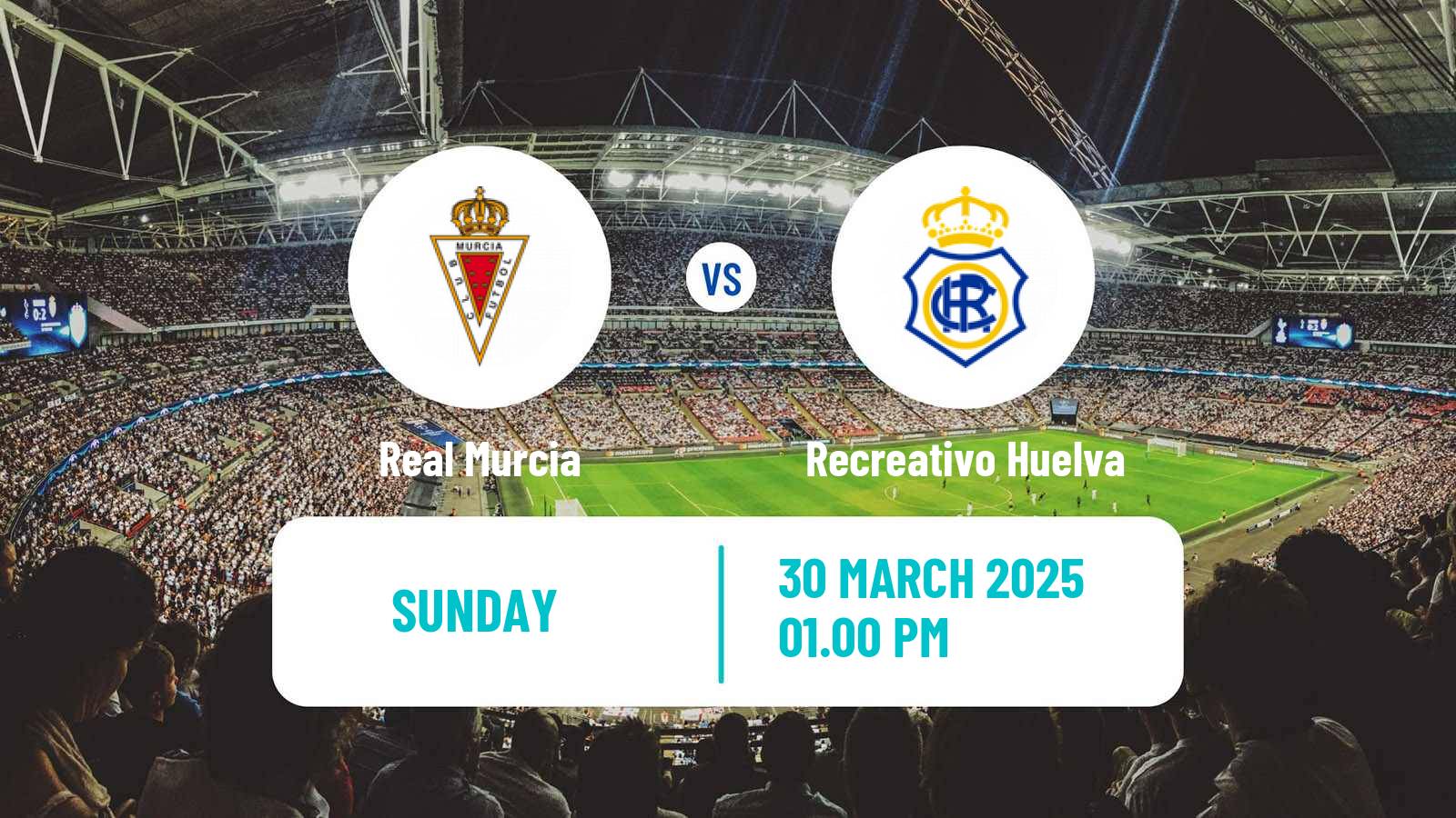 Soccer Spanish Primera RFEF Group 2 Real Murcia - Recreativo Huelva