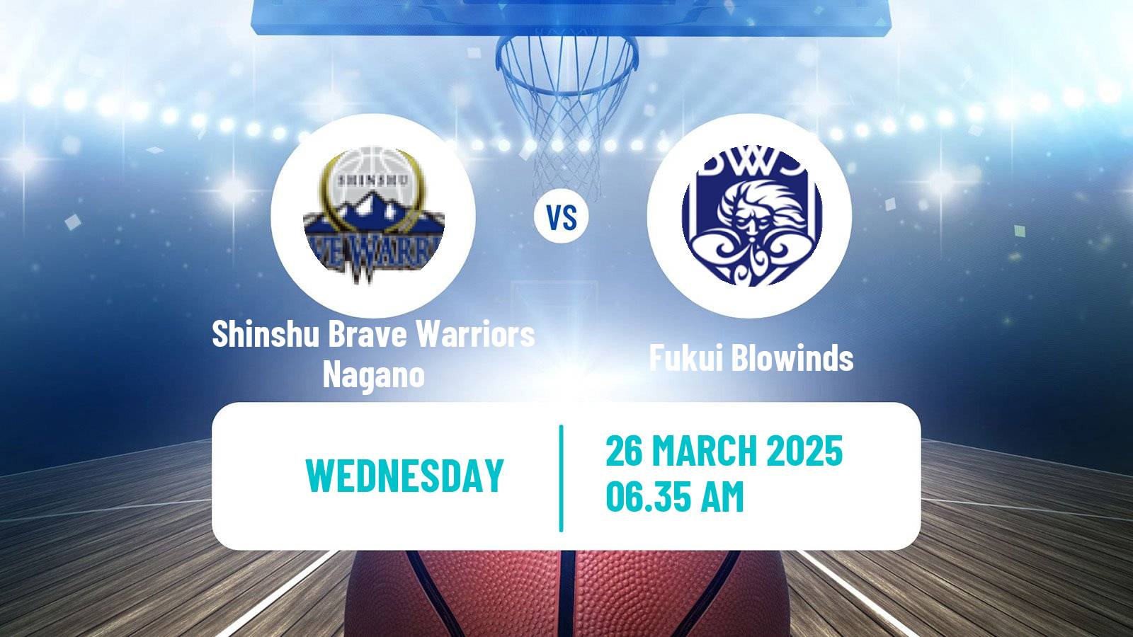 Basketball Japan B2 League Basketball Shinshu Brave Warriors Nagano - Fukui Blowinds