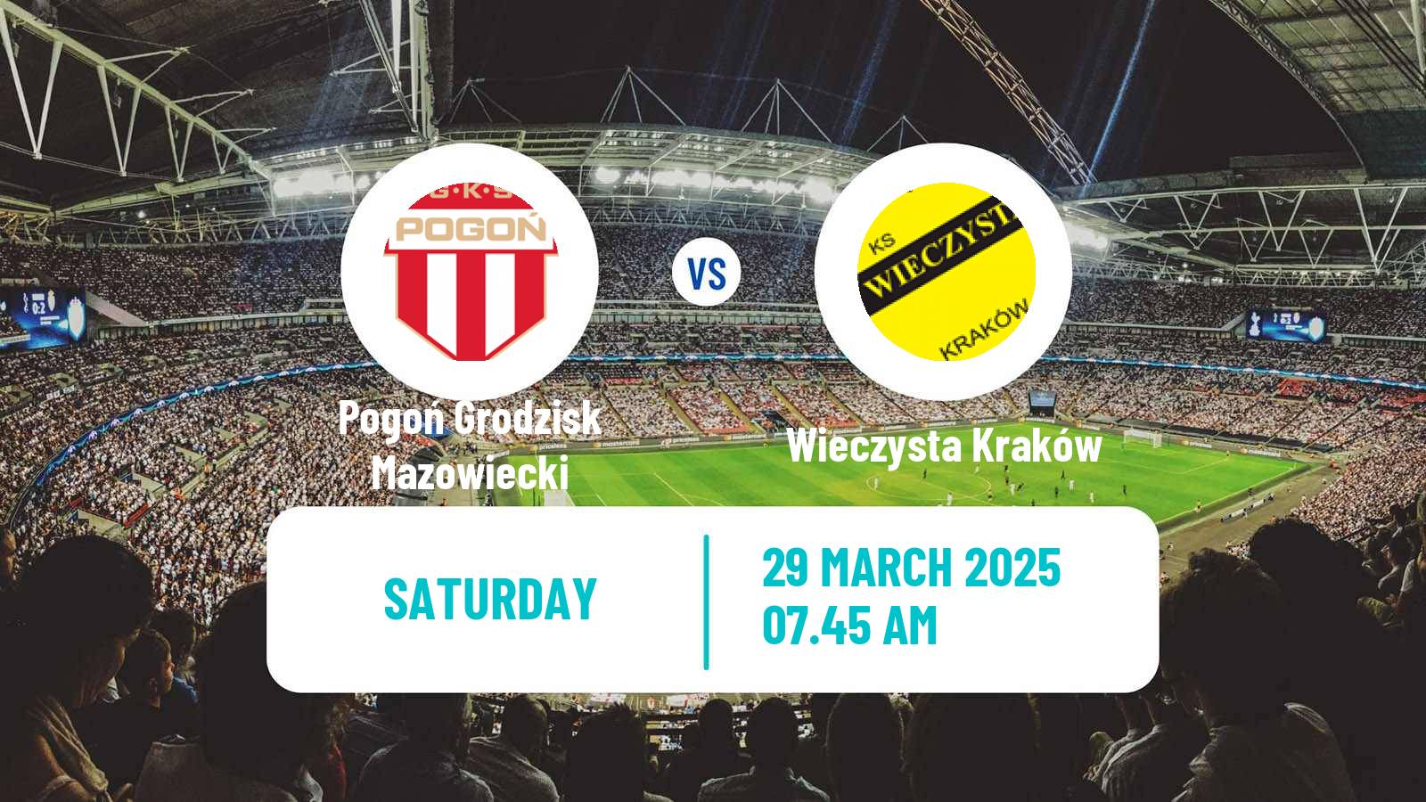 Soccer Polish Division 2 Pogoń Grodzisk Mazowiecki - Wieczysta Kraków