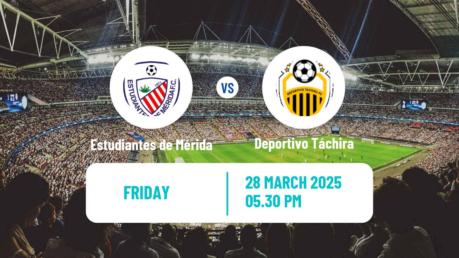 Soccer Venezuelan Primera Division Estudiantes de Mérida - Deportivo Táchira