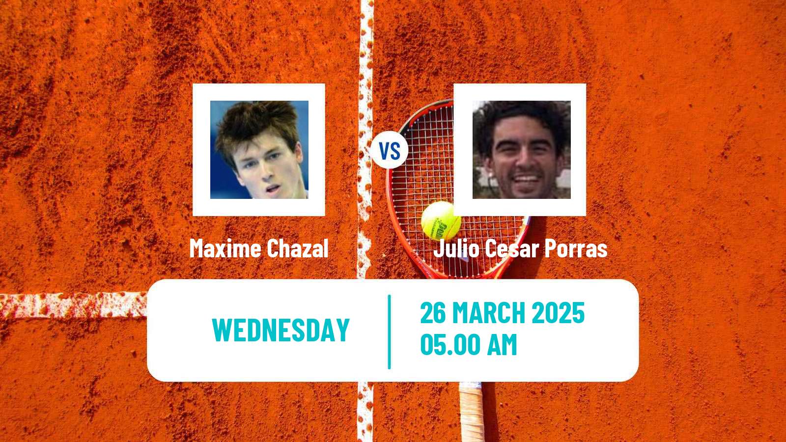 Tennis ITF M25 Tarragona Men Maxime Chazal - Julio Cesar Porras