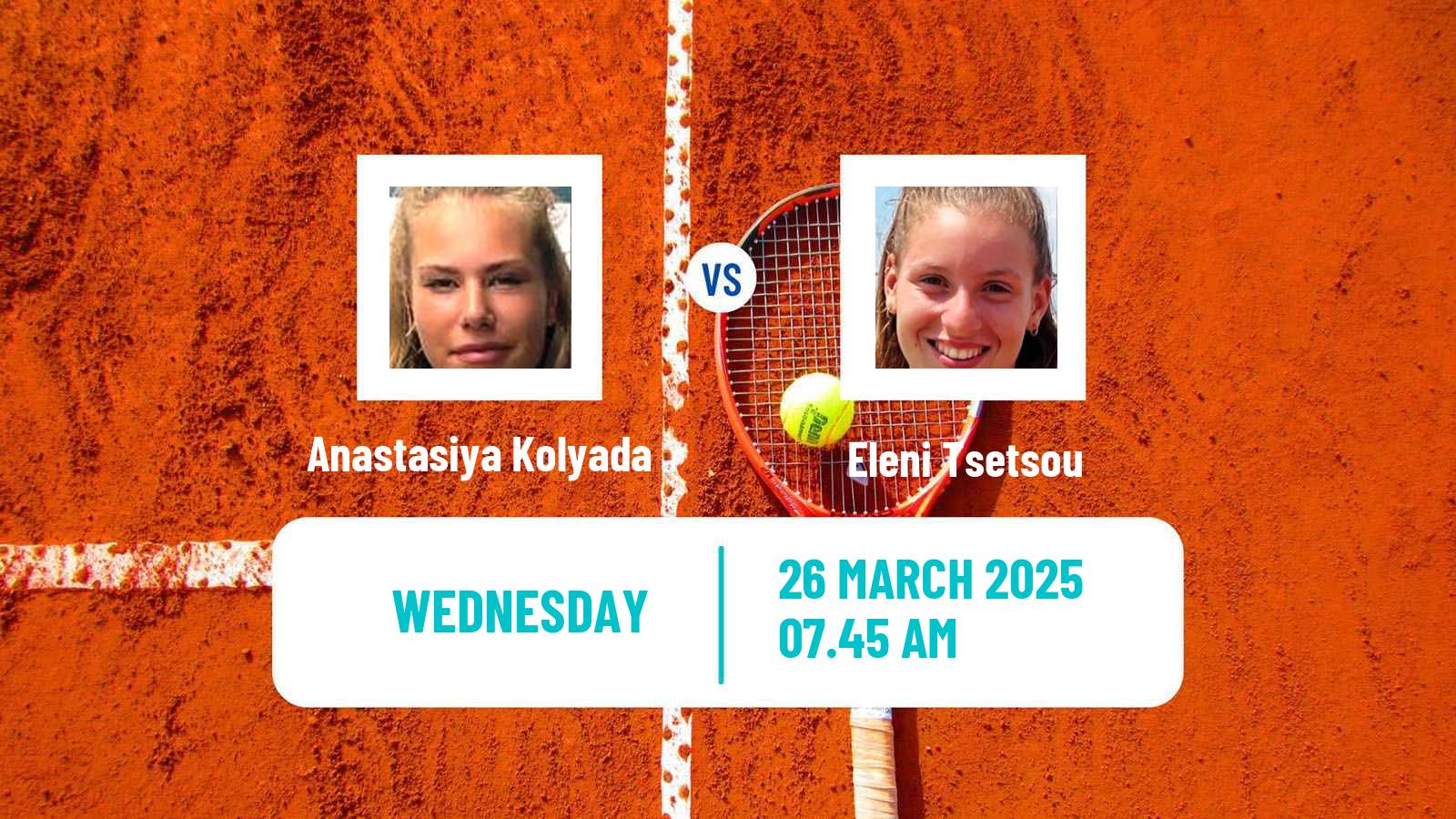 Tennis ITF W15 Heraklion 2 Women Anastasiya Kolyada - Eleni Tsetsou