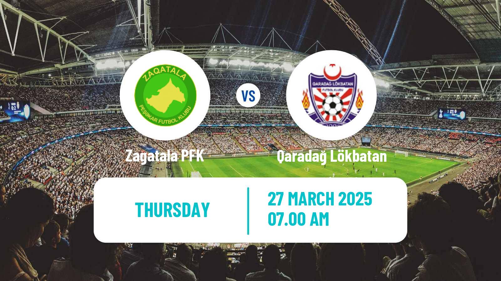 Soccer Azerbaijan First Division Zagatala - Qaradağ Lökbatan