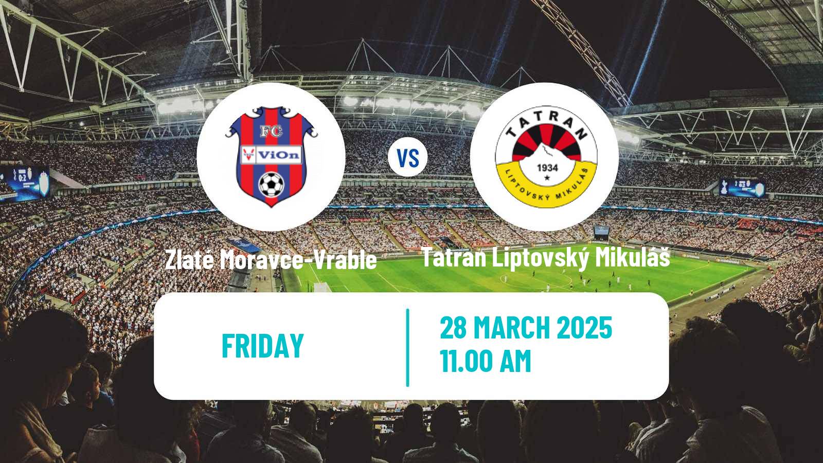 Soccer Slovak 2 Liga Zlaté Moravce-Vrable - Tatran Liptovský Mikuláš